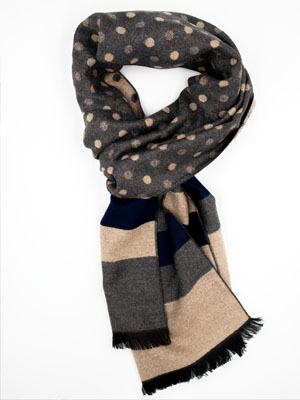  winter men's scarf with dots  - 10377 - € 15.70