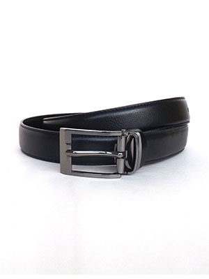  black smooth leather belt  - 10401 - € 13.50