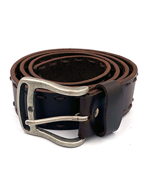  sports leather belt in dark brown  - 10417 - € 21.40