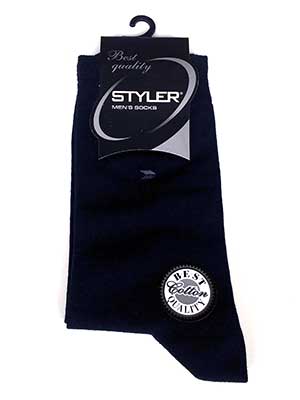 Cotton socks in dark blue - 10503 - € 3.10