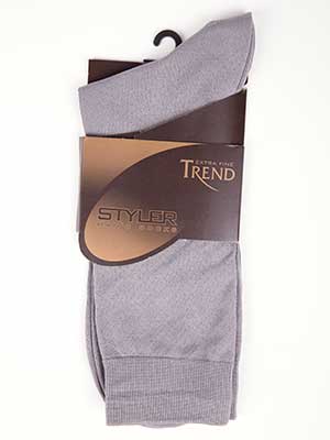  socks in gray of fine cotton  - 10511 - € 3.80