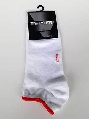  cotton socks with red edging  - 10516 - € 1.70