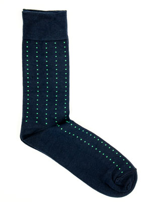 Тъмно сини чорапи със зелени квадрати - 10525 - 6.00 лв.