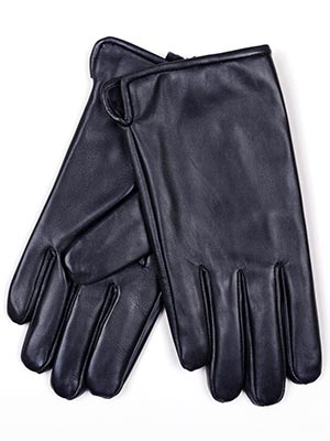  black pure leather gloves  - 10571 - € 31.50