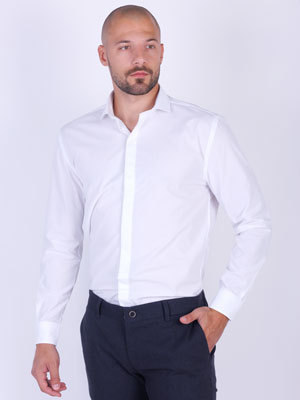 item:риза в бяло класически модел - 21280 - 58.00 лв.
