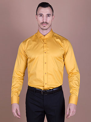  straight shirt cotton satin in yellow  - 21352 € 21.90 img2