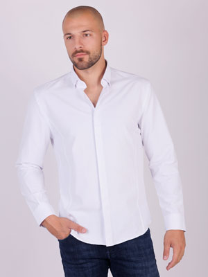 Елегантна бяла риза-21404-66.00 лв.