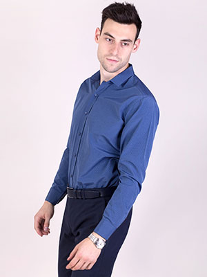  dark blue shirt with discreet print  - 21411 - € 23.60
