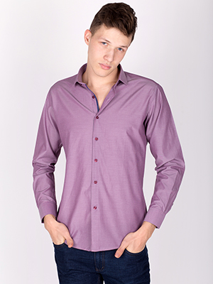  shirt in purple with fine stripes  - 21429 - € 27.00