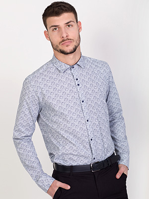 item: shirt in white with blue figures  - 21442 - € 16.30