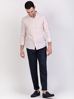  shirt in pale pink with stripes  - 21446 - € 16.30