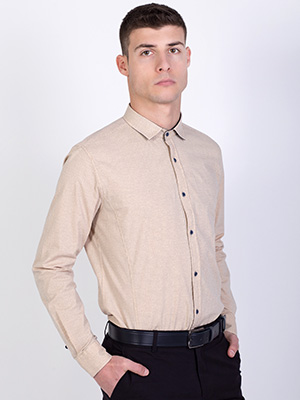  ecru shirt with small figures  - 21456 - € 37.10
