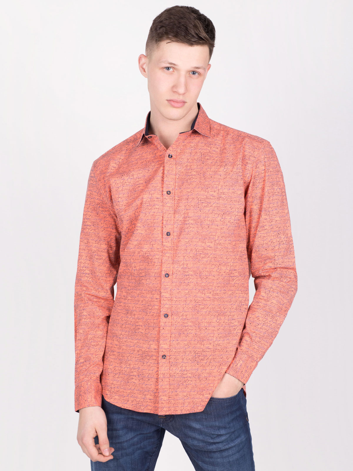  shirt in orange with spectacular print  - 21466 € 34.90 img1