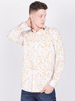 item: white shirt with yellowgreen flowers  - 21468 - € 27.00