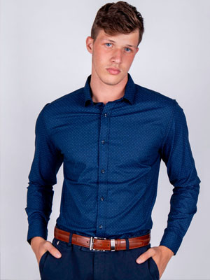  shirt in navy blue with gray dots  - 21473 € 34.90 img2