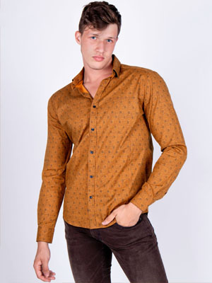  mustard shirt with blue shapes  - 21475 € 34.90 img2