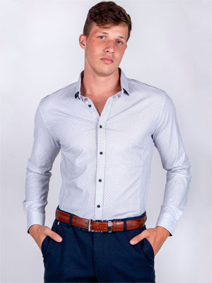item: shirt in white squares in blue and yell - 21481 - € 34.90