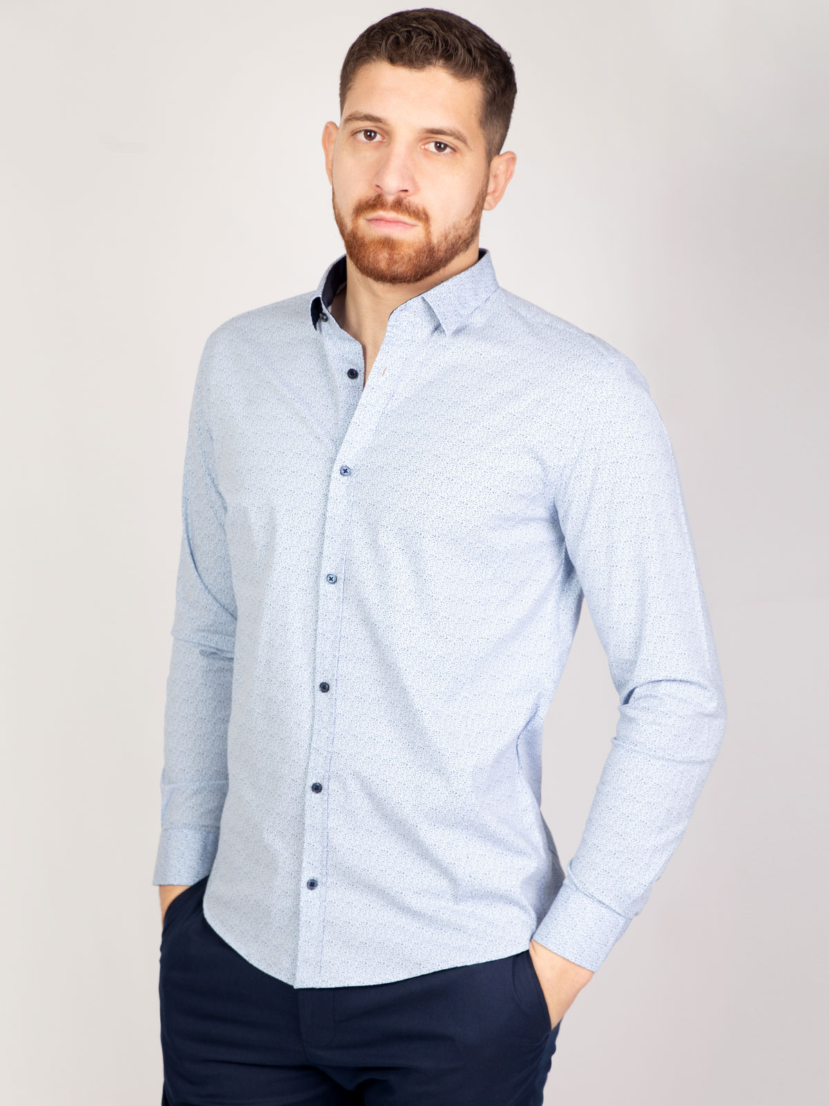  light blue shirt with small dots  - 21483 € 34.90 img3
