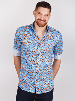 Stylish shirt in light blue - 21497 - € 40.50