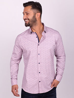 item:cămașă de culoare violet deschis cu impr - 21516 - € 43.90