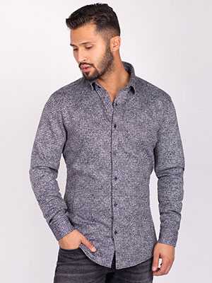 item:shirt in gray melange check - 21523 - € 47.20