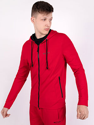  sport sweatshirt in red with hood  - 28090 - € 38.80
