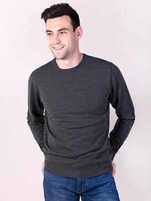  sweater in gray with merino wool  - 33077 - € 34.90