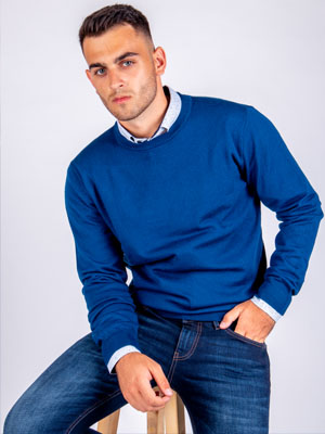  wool sweater in indigo blue  - 33085 - € 43.90