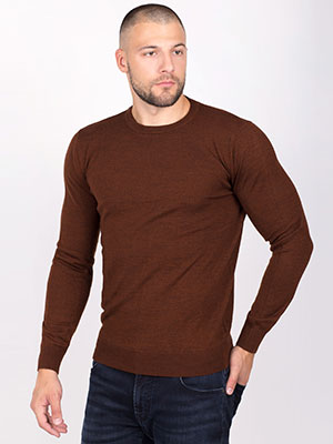 Мъжки пуловер в цвят керемида - 33090 - 89.00 лв.