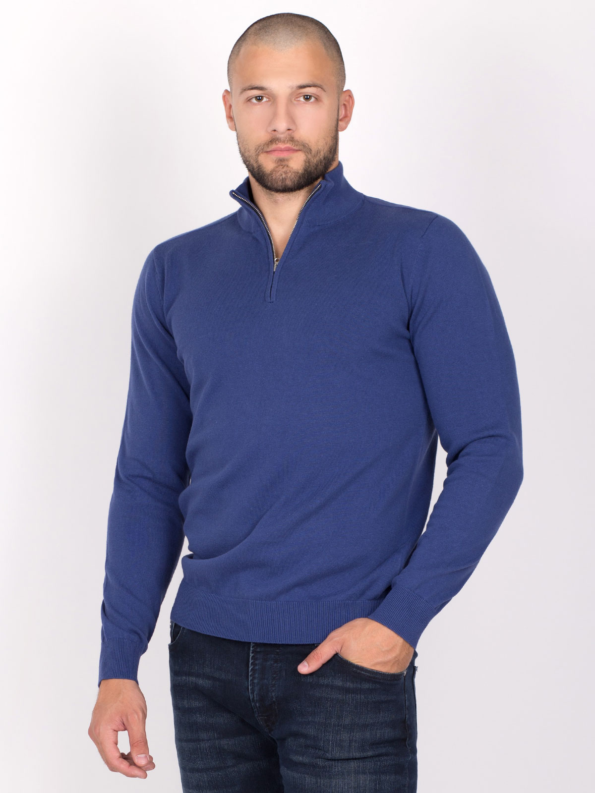 blue polo shirt with zip - 35294 € 47.20 img3