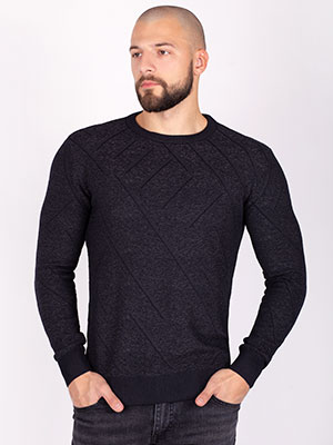 item:sweater in blue gray melange - 35308 - € 46.10