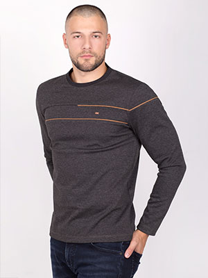 item:μπλούζα με πορτοκαλί ρίγες - 42325 - 37.70