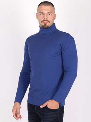 Cotton polo shirt in blue - 42331 - € 32.60