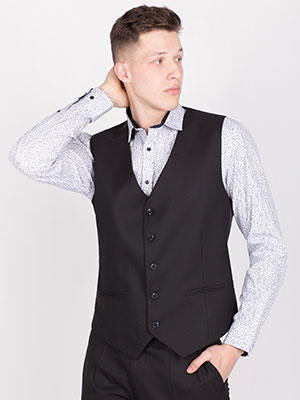 item:black classic vest with small cells - 44054 - € 22.50