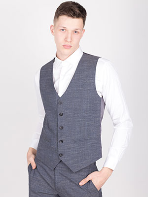 item: vest in grayblue melange  - 44056 - € 24.70