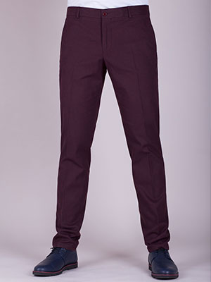  pants fitted burgundy melange  - 60270 - € 40.50