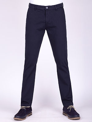 Structured trousers in dark blue - 60280 - € 61.30