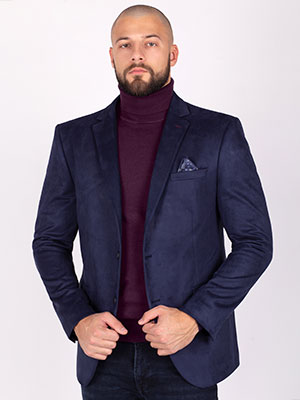 item:navy blue suede jacket - 61085 - € 117.50