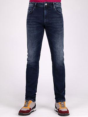  jeans in dark blue with a worn effect  - 62144 - € 52.90