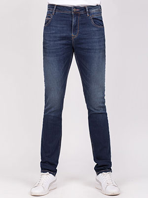 mid blue jeans with trit effect - 62156 € 78.20 img1