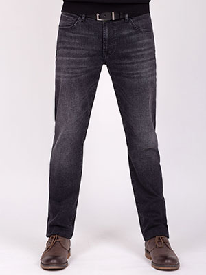 Black slim fit jeans with trit effect - 62160 - € 78.20
