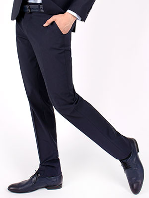  dark blue fitted pants with wool  - 63248 - € 51.70