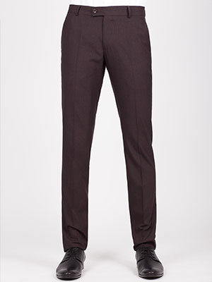 Класически втален панталон бордо меланж - 63253 - 89.00 лв.