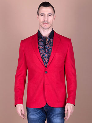  jacket in red with linen and cotton  - 64076 € 66.90 img2