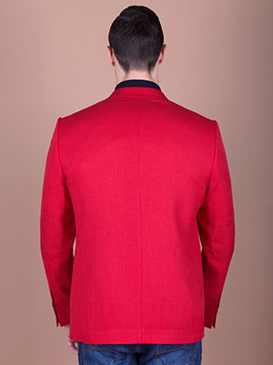  jacket in red with linen and cotton  - 64076 € 66.90 img3