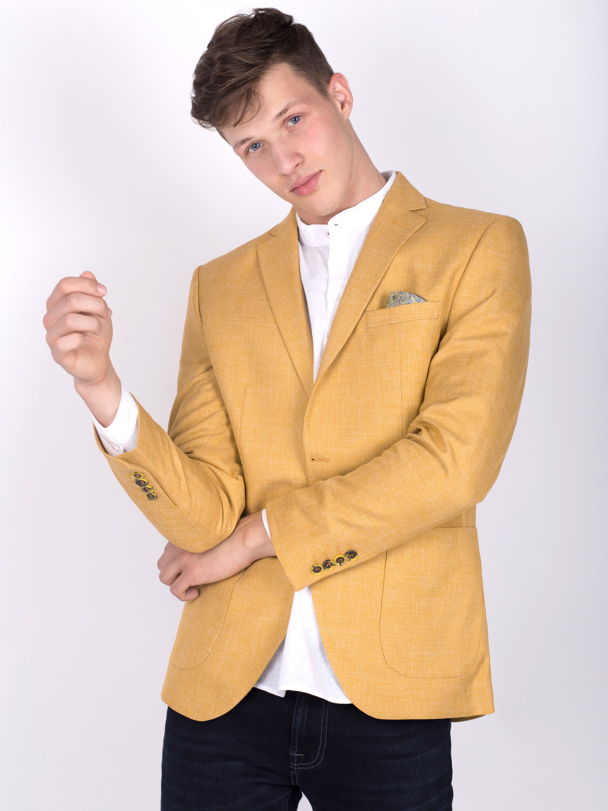 yellow linen and cotton jacket  - 64092 € 66.90 img1