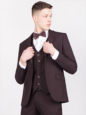 item: fitted jacket in burgundy melange  - 64106 - € 106.30