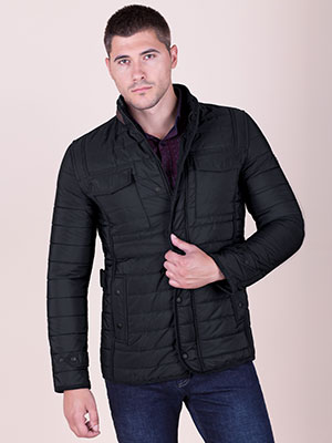 men's quilted jacket in black  - 65083 - € 84.90
