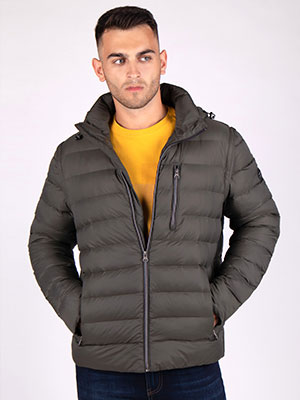 item:dark green jacket with a removable hood - 65103 - € 101.20