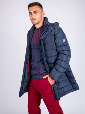  long quilted jacket with hood  - 65105 - € 201.90